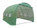 Tunnel greenhouse with steel frame, 9 m² - L300 x W300 x H200 cm - Green - Lumenao EGKZ81789