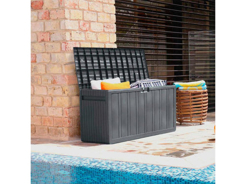 270 Litre Outdoor Storage Bin, Resin, 117x45.5x57cm, 7house KZKD34473