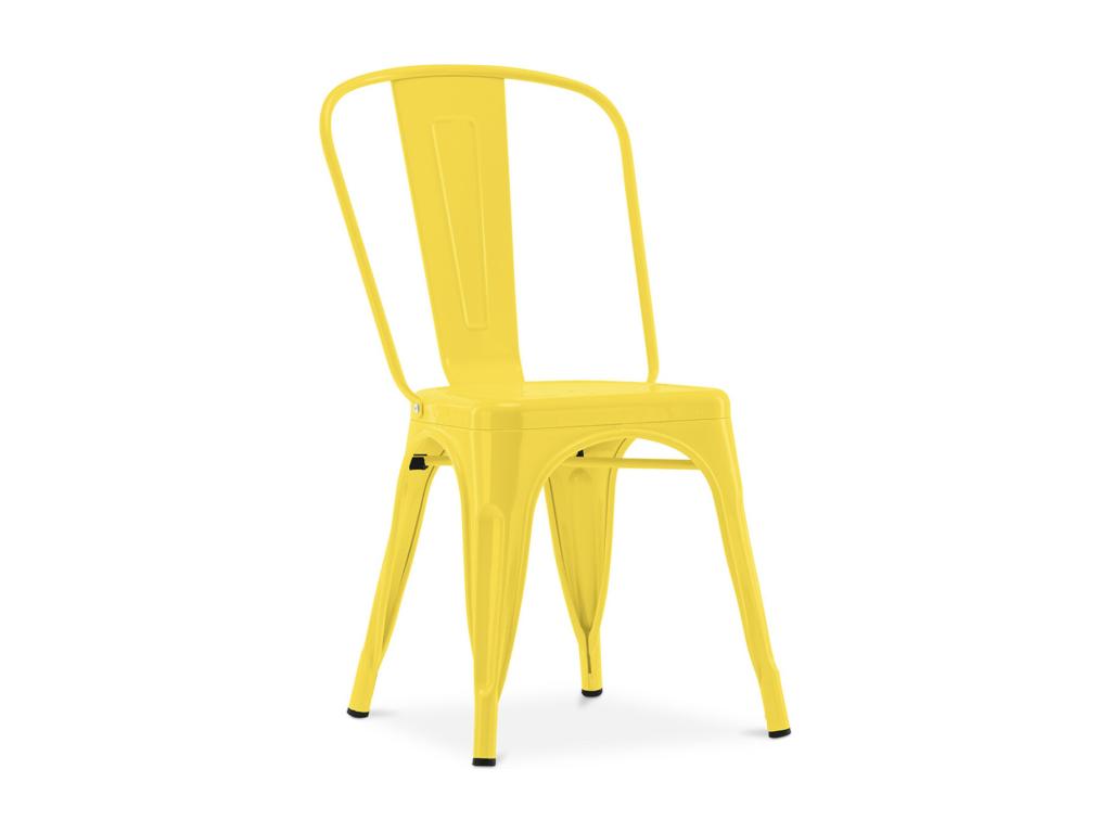 Lumenao industrial chair in reinforced polished steel --Yellow color TIQF70660