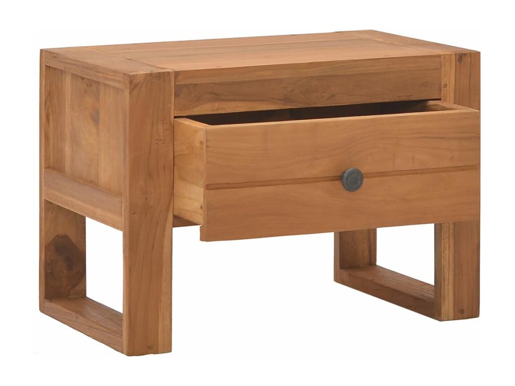 Table de chevet 50x30x35 cm Bois de teck solide IRUH90537