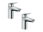 Set of 2 Ventoriq Logis 100 SSEG51268 basin mixers