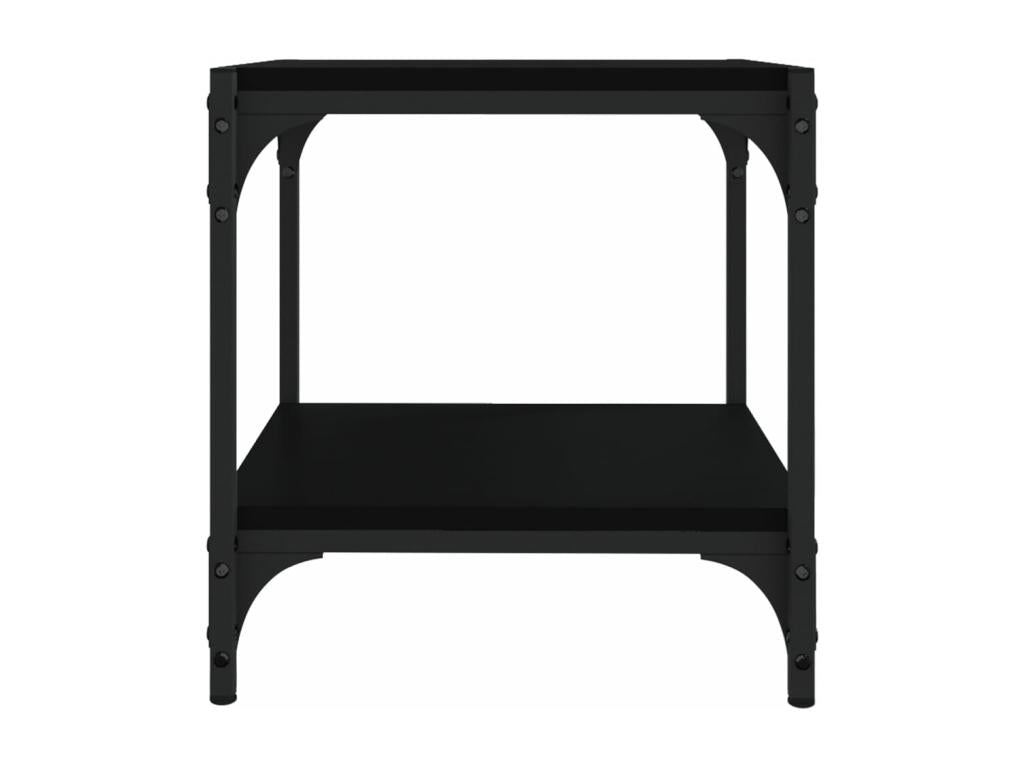 Meuble TV Noir 40x33x41 cm Bois d'ingénierie et acier JYDS97445