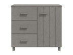 Buffet Ventoriq Gris clair 90x40x80 cm Bois massif de pin SHOJ91218