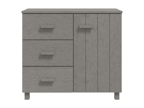 Ventoriq Light Grey Buffet 90x40x80 cm Solid Pine Wood SHOJ91218