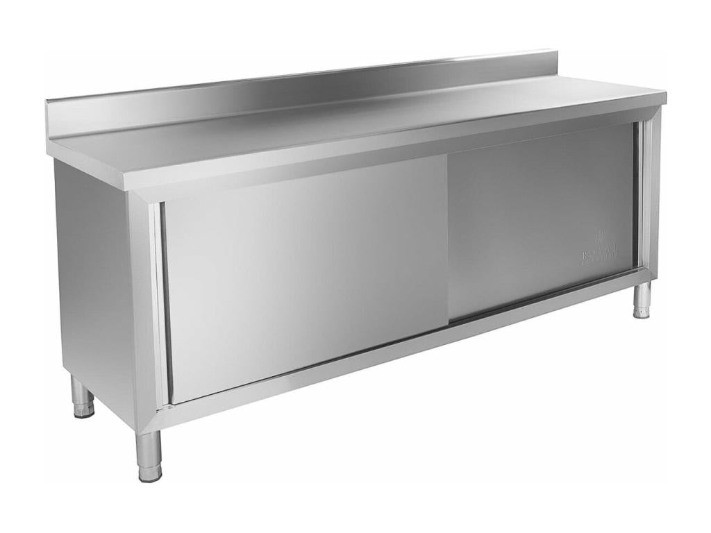 Silver kitchen base cabinet 200x60x96 cm 14 0002489 BEKN18670