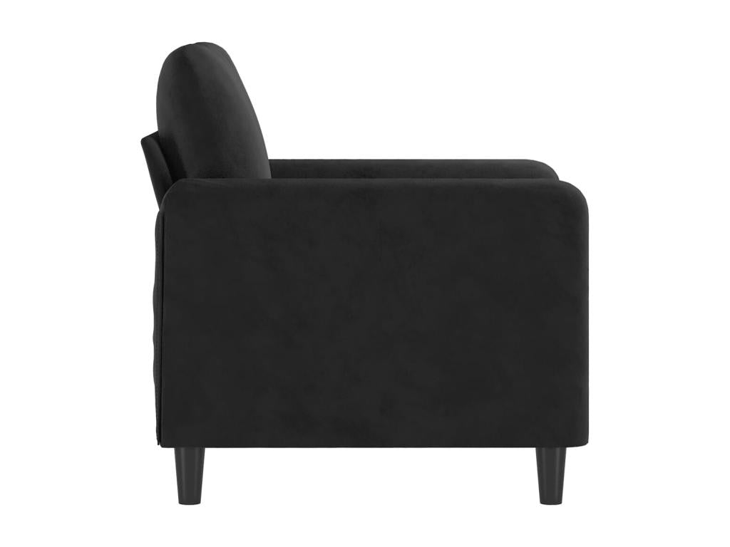 Fauteuil Noir 60 cm Velours CCZN12678