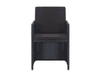 Salon de jardin 5 pcs avec coussins Résine tressée Noir 36 ZKNY84551