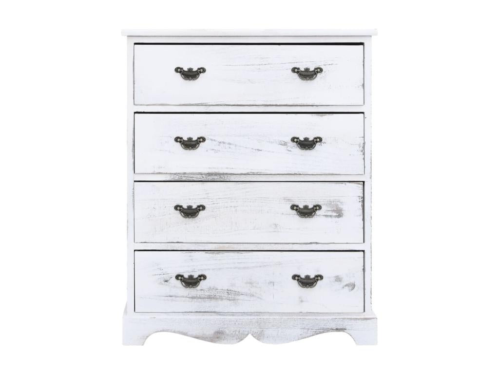 Armoire à tiroirs Blanc 60x30x75 cm Bois LJJC05125