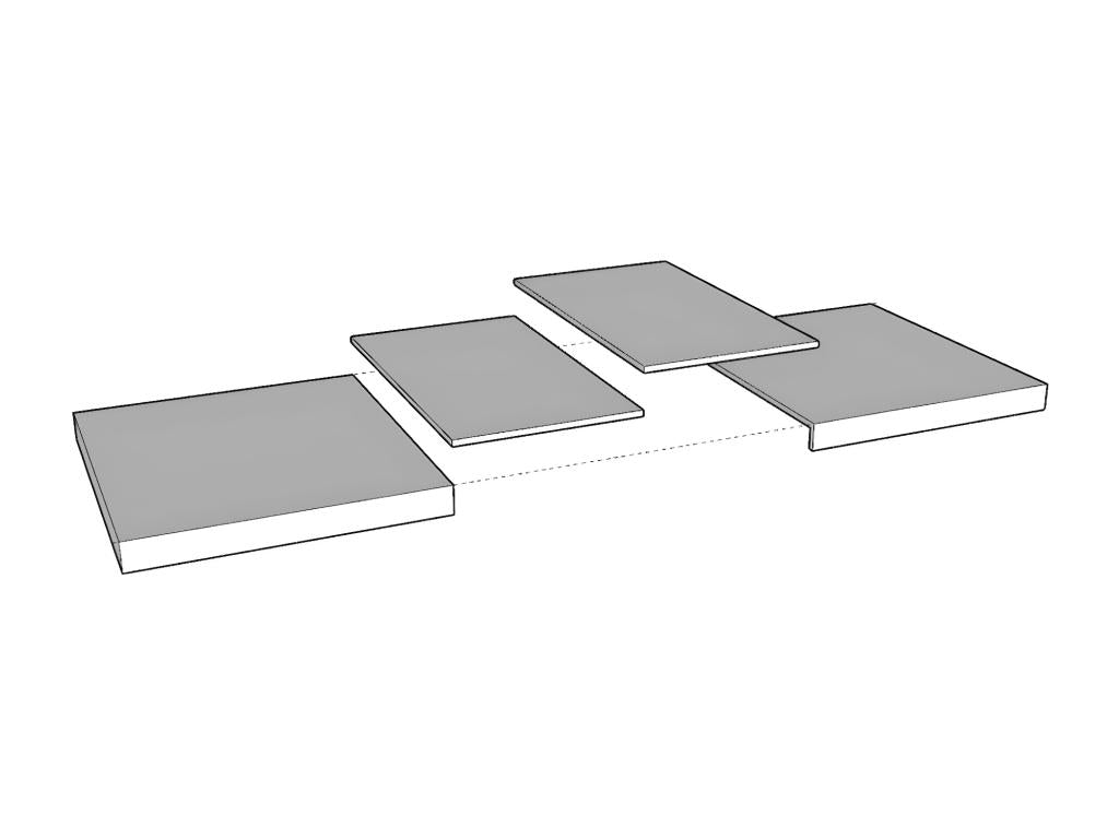 Table extensible 6 à 12 places L 160 à 264cm blanc et pieds métal anthracite Ventoriq GDTX18144