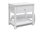 Table de chevet 1 tiroir et 1 plateau bois paulownia massif blanc Lumenao PJIJ75390