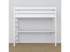 Lit mezzanine en bois - avec bureau N01 Blanc 120x200 CUBB17759
