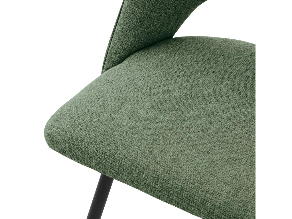 2er Set Chaise de salle à manger Chaise de cuisine Chaise de salon Chaise rembourrée Dossier Vert DFFD73364