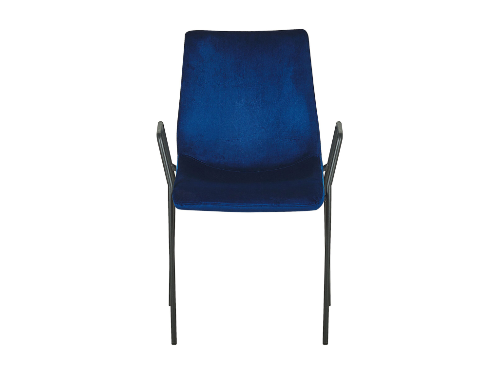 Lot de 2 chaises de salle à manger Ventoriq Velours Bleu foncé IZHO90260