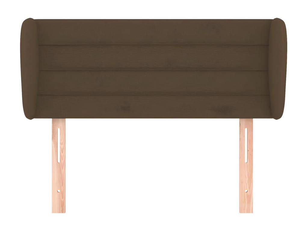 Tête de lit avec oreilles Marron Foncé 83x23x78/88 cm Tissu STDO54801