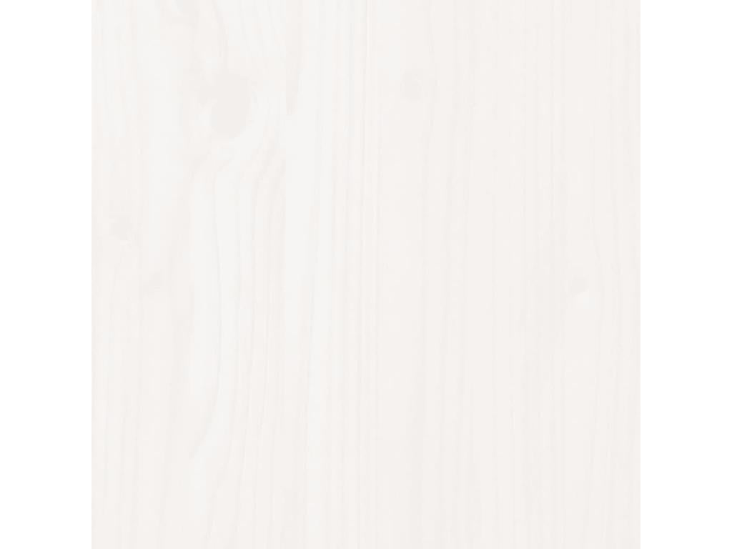 Cadre de lit Blanc Bois de pin massif 140x190 cm LZAV34002