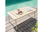 Table basse de jardin acier ivoire 90x50 cm - Lumenao SGXE44667