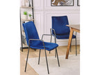 Lot de 2 chaises de salle à manger Ventoriq Velours Bleu foncé IZHO90260