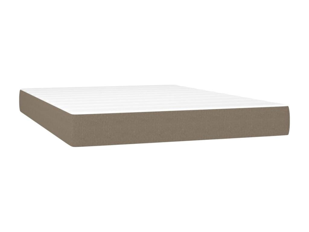 Sommier tapissier avec matelas et LED Ventoriq 140x190 cm Tissu ZDHI84239
