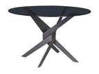Lumenao - 4-Person Dining Table in Tempered Glass and Metal - Black TIOT27269