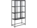 Sea Vitrine avec 2 portes vitrées et 3 tablettes de rangement noir. ZIVF89623
