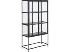Sea Vitrine avec 2 portes vitrées et 3 tablettes de rangement noir. ZIVF89623