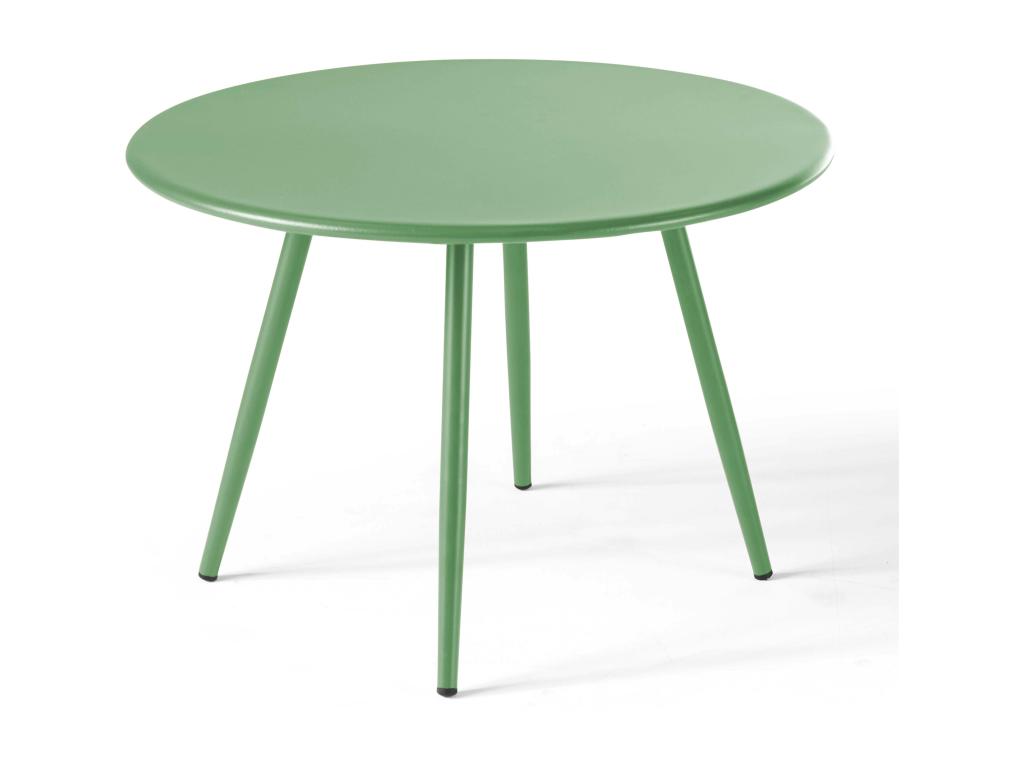 Set of 2 Ventoriq SOAP33734 green steel garden coffee tables