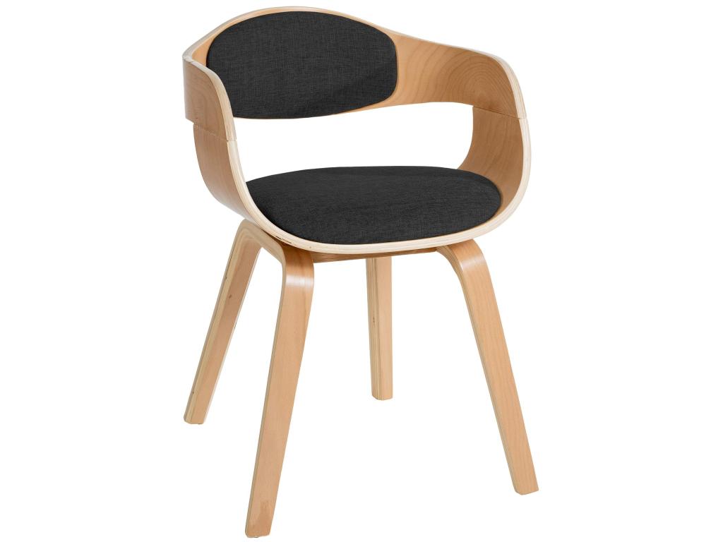 Chairs with armrests - Fabric - Natural/Dark Grey - Ventoriq Stoff RDVA89096