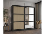 ARMOIRE Lumenao 2 À PORTES COULISSANTES 200/180/62 2 Portes negro  NRLM10740