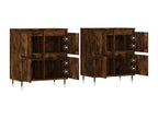 Buffets 2 pièces chêne fumé bois d'ingénierie ECYW63378