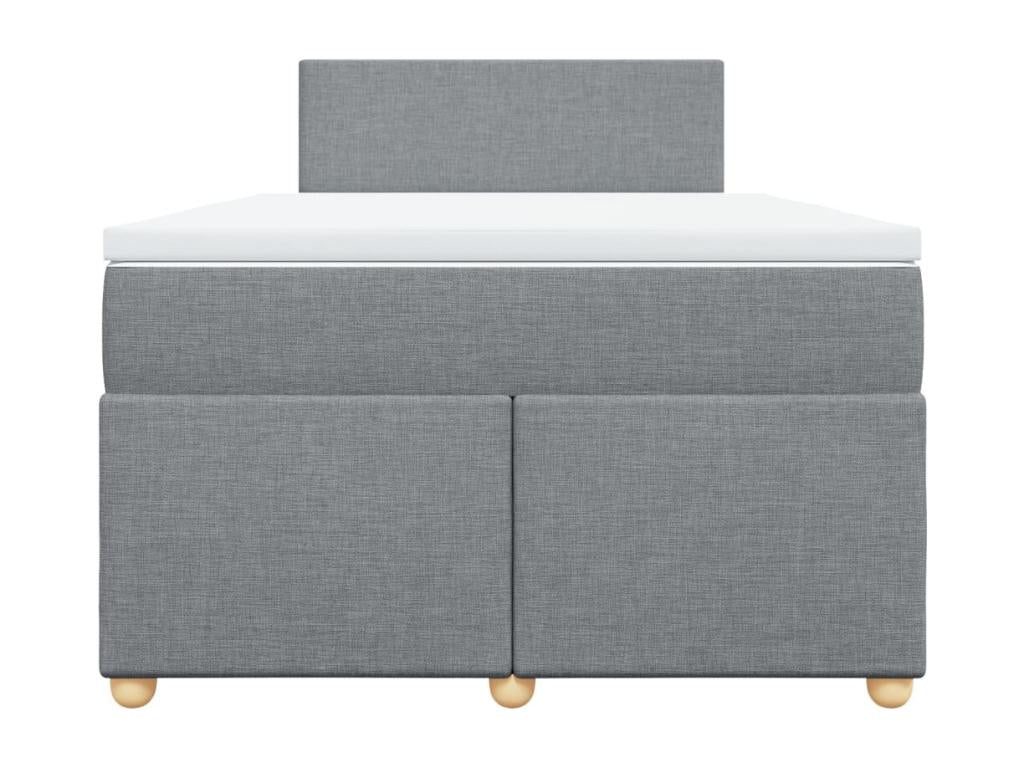 Sommier à Ventoriq de lit avec matelas Gris clair 120x200cm Tissu VZXH11416