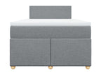 Sommier à Ventoriq de lit avec matelas Gris clair 120x200cm Tissu VZXH11416