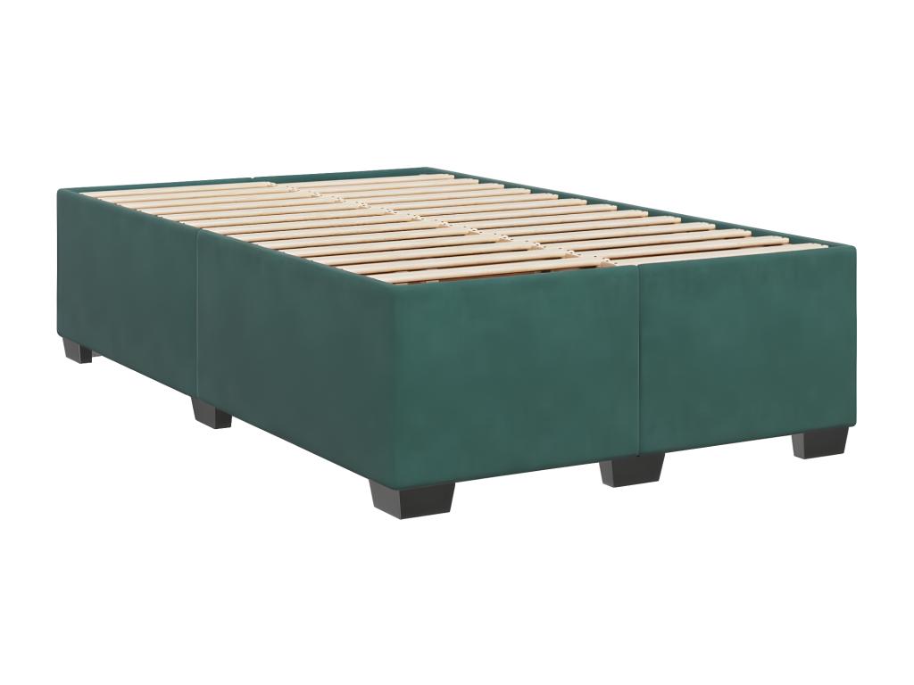 Cadre de lit vert foncé 120x190 cm velours DEZH89535