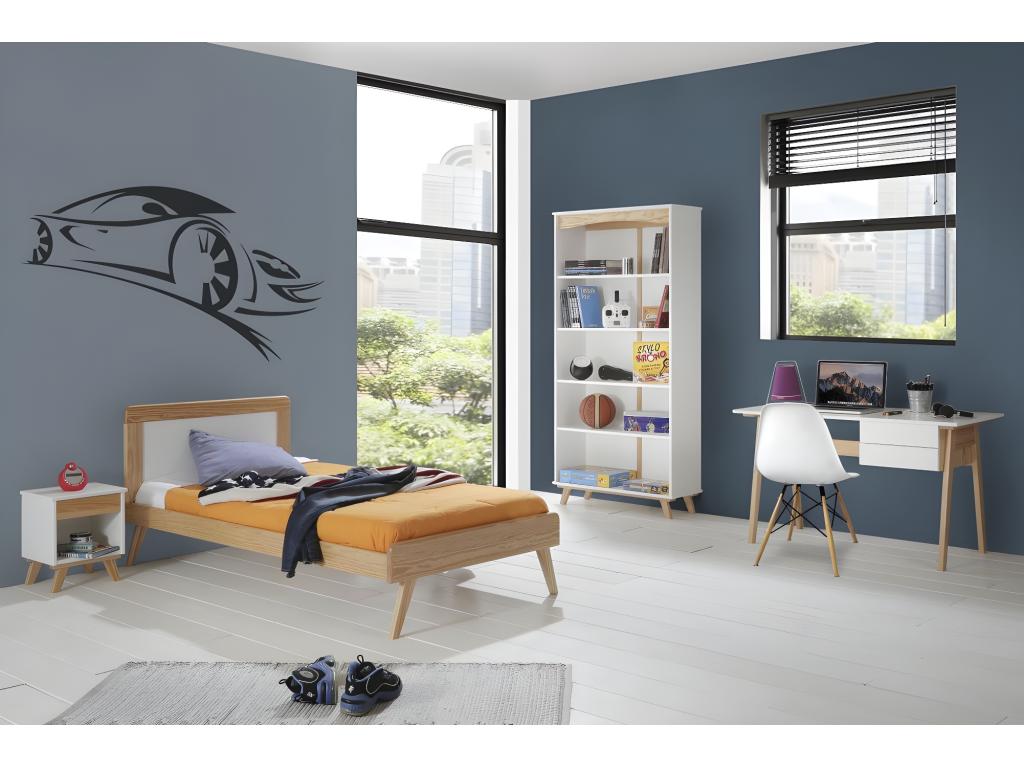 table de chevet style nordique Lumenao - blanc uni MFZA79129