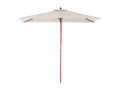 Wooden garden parasol with white and beige canopy 144x195 cm FLAMENCO VTTB51193