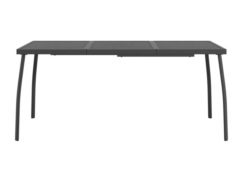 Table de jardin anthracite 165x80x72 cm Treillis d'acier JGKO51340