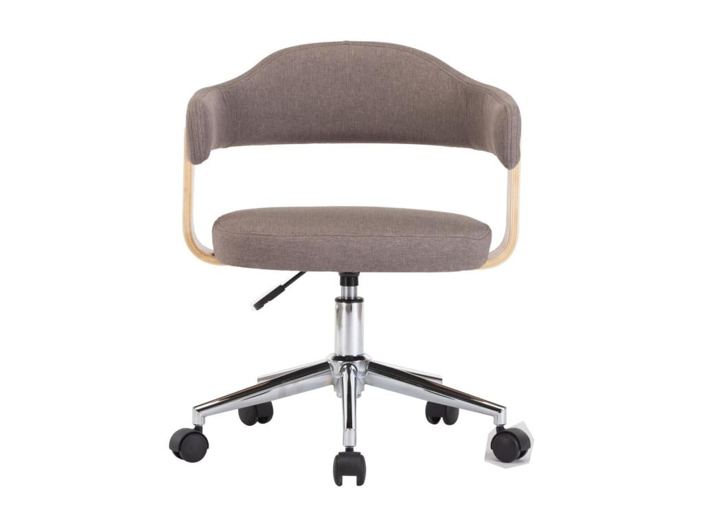 Ventoriq set of 4 swivel dining chairs, bentwood and fabric, RQWV45308