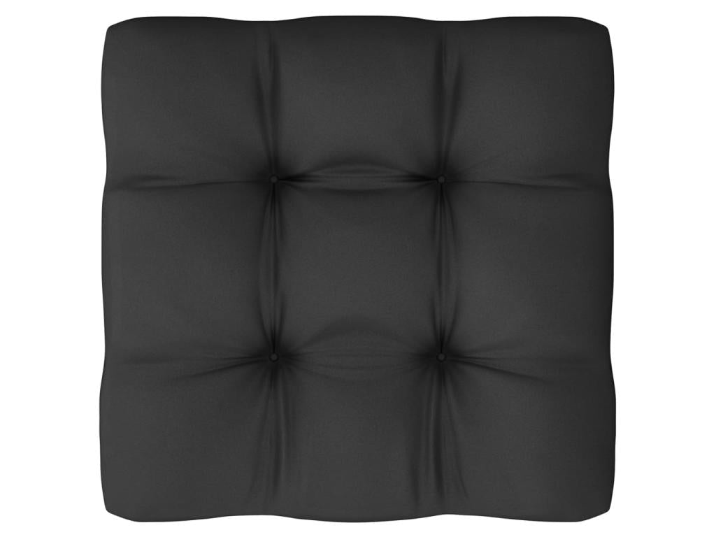 Salon de jardin 7 pcs avec coussins Noir Bois de pin massif 8 LQGM97903