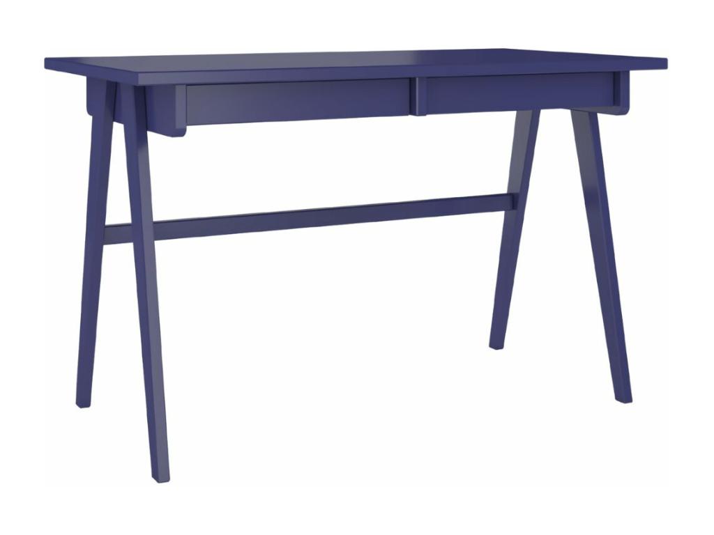 Bureau / coiffeuse en hêtre avec tiroirs Ventoriq / couleur bleu marine noble / 120x65 cm XHMQ47134