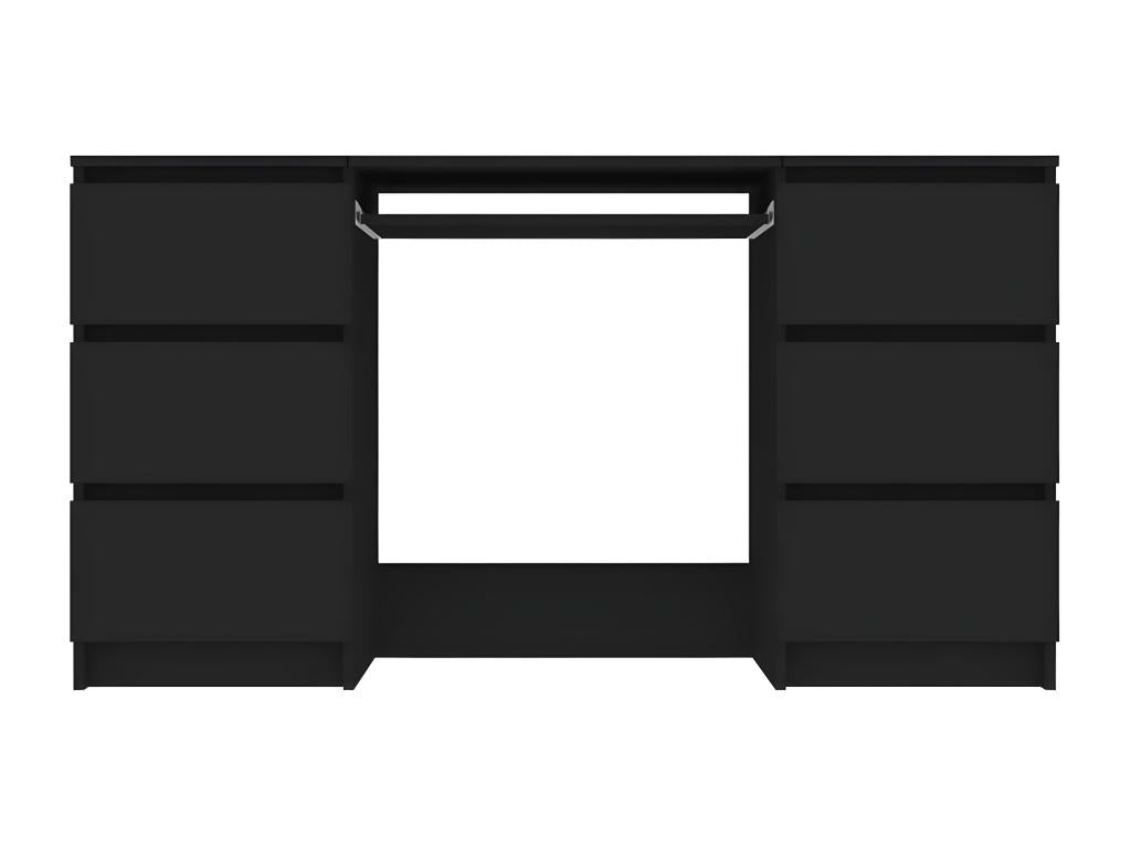 Bureau noir 140x50x77 cm Bois d'ingénierie LJDR72417