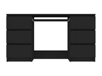 Bureau noir 140x50x77 cm Bois d'ingénierie LJDR72417