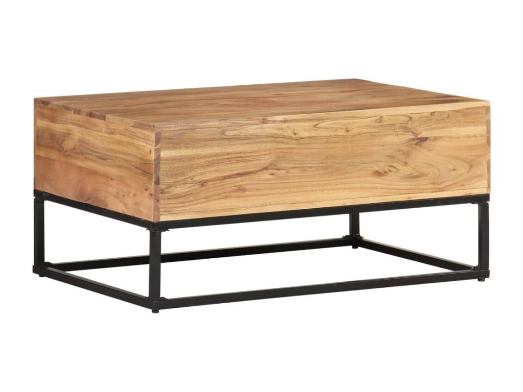 Table basse 90x60x40 cm Bois d'Lumenao massif GNYF40884