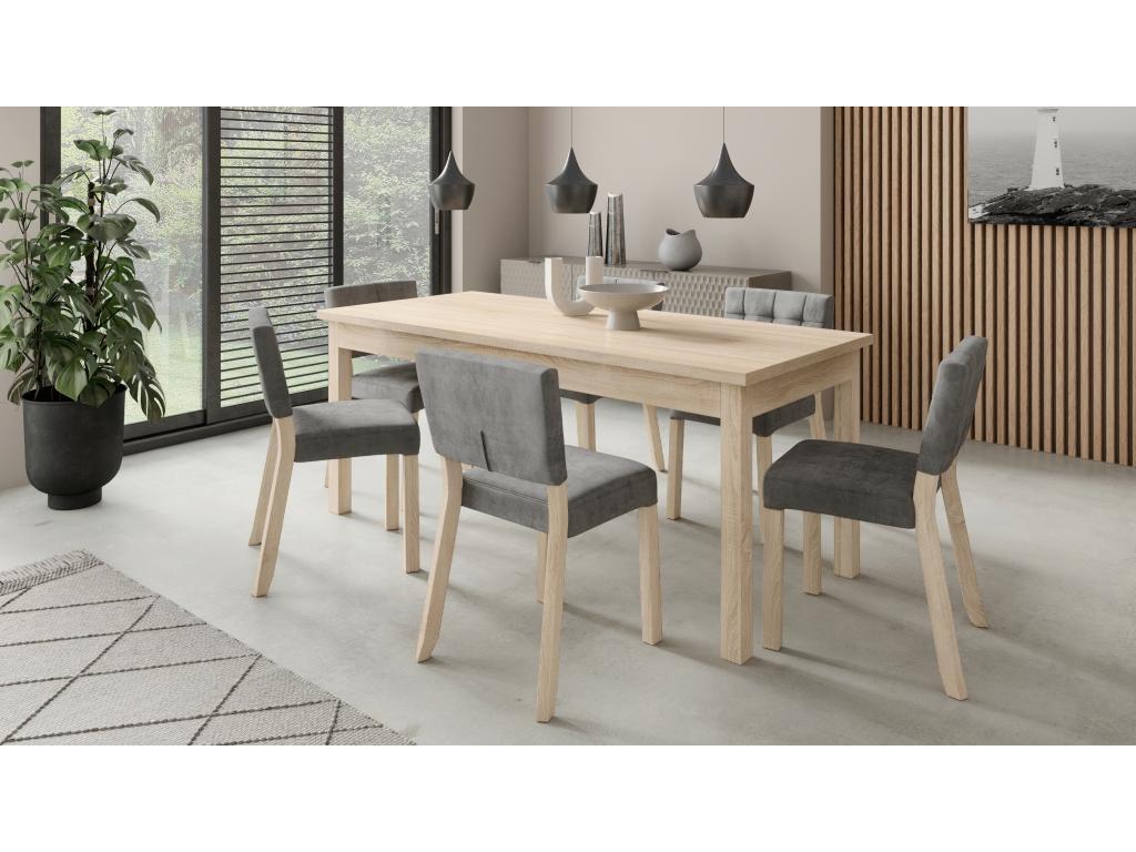 Modern chair in light wood by Ventoriq and fabric of your choice Kloba-Tissu 27116 QGKN39962