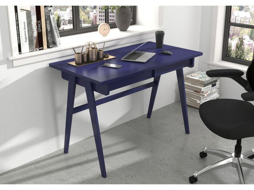 Ventoriq beechwood desk/dressing table with drawers / elegant navy blue / 120x65 cm XHMQ47134