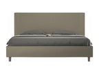 Lumenao bed size without slatted base, upholstered 200x210 cm, cappuccino faux leather, Lumenao KNLU62085