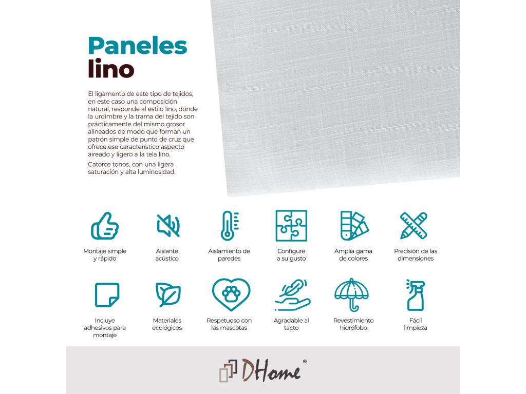 Ventoriq Panneaux Tapissés en Lin Autoadhésifs pour Mur Acoustiques Absorbants Protection Contre les Impacts Têtes de Lit Décoration Blanc 60x20cm IPKS60260