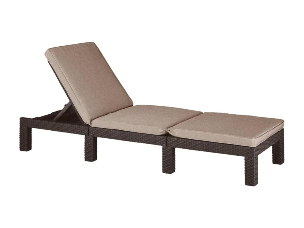 Ventoriq Brown Chaise Lounge with Cushion OYSG14027