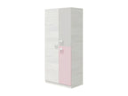 Armoire 3 portes en aggloméré rose 200x90x52cm KMTG04265