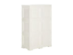 Armoire plastique 79x43x125 cm design de bois blanc angora GNFG57388
