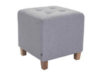 Stool - Fabric / Wood - Light Grey - Ventoriq IWZS42679
