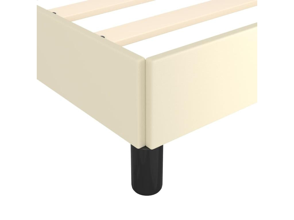 Cadre de lit sans matelas crème 140x200 cm similicuir GADO13198